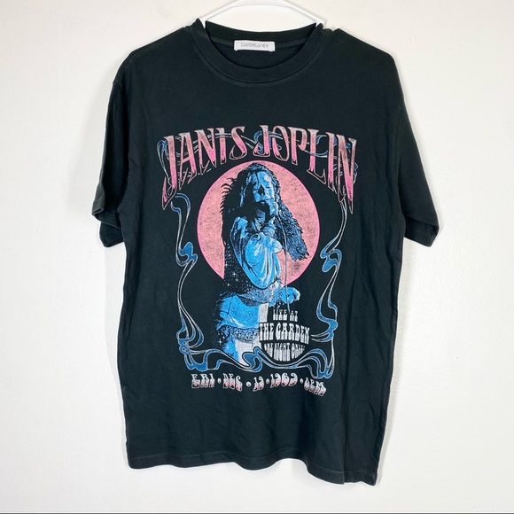 Daydreamer Tops - DAYDREAMER NWOT Janis Joplin Live In The Garden Tour Band Tee Vintage Black